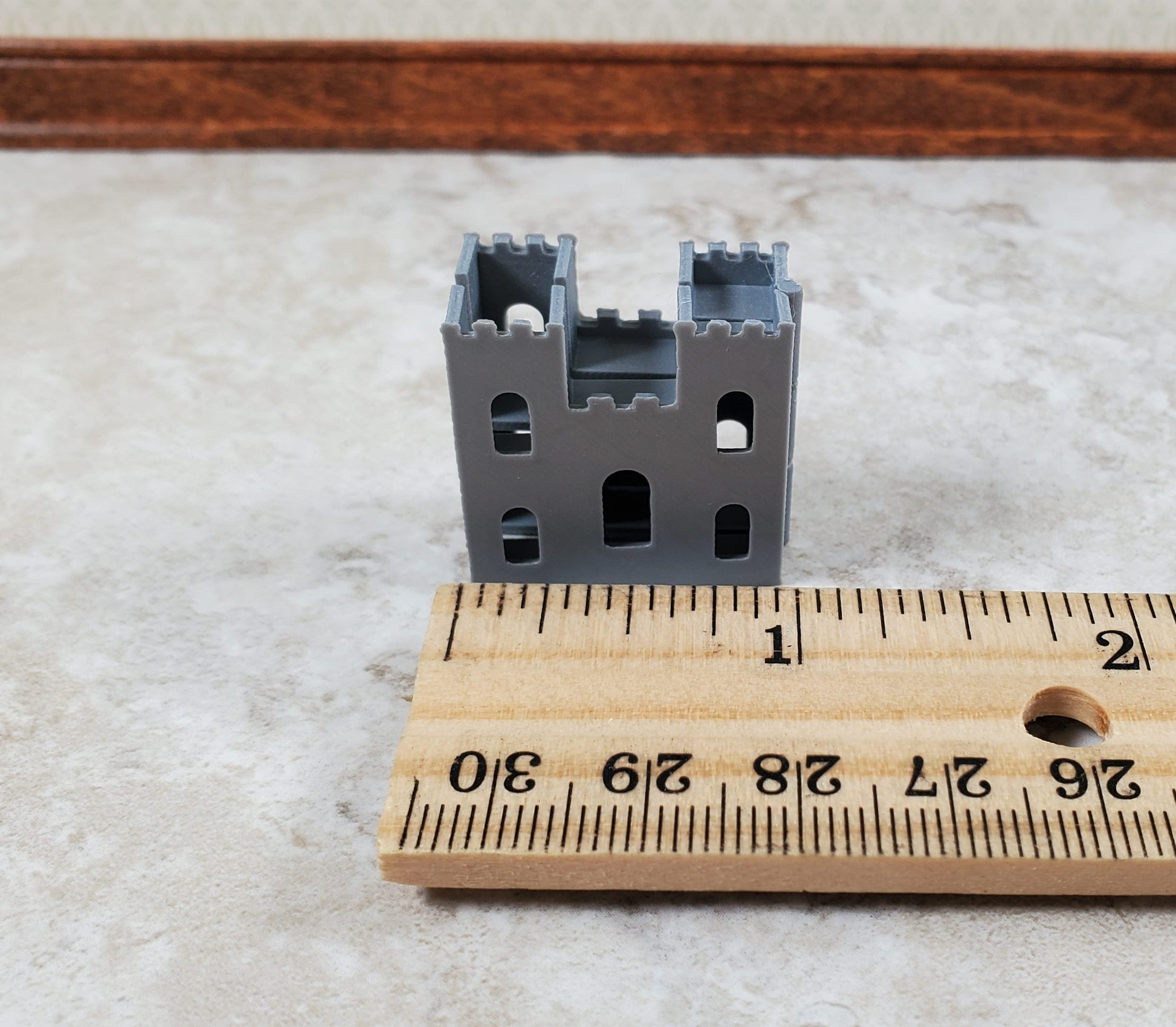 Super Tiny Miniature Castle Play Toy for Dollhouses Opens Draw Bridge 1" Tall