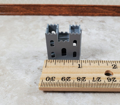 Super Tiny Miniature Castle Play Toy for Dollhouses Opens Draw Bridge 1" Tall