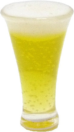 Dollhouse Beer in a Tall Glass 1:12 Scale Miniature Food Drink