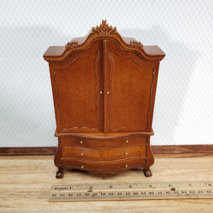 JBM Dutch Baby House Cabinet Dollhouse Large 1:12 Scale Miniature Walnut Finish