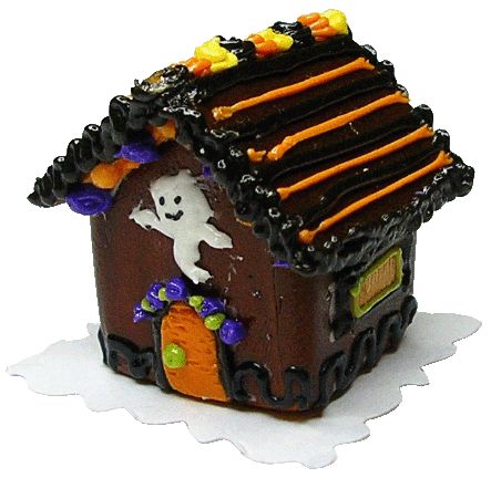 Dollhouse Gingerbread House Halloween Haunt 1:12 Scale Miniature Food Bakery