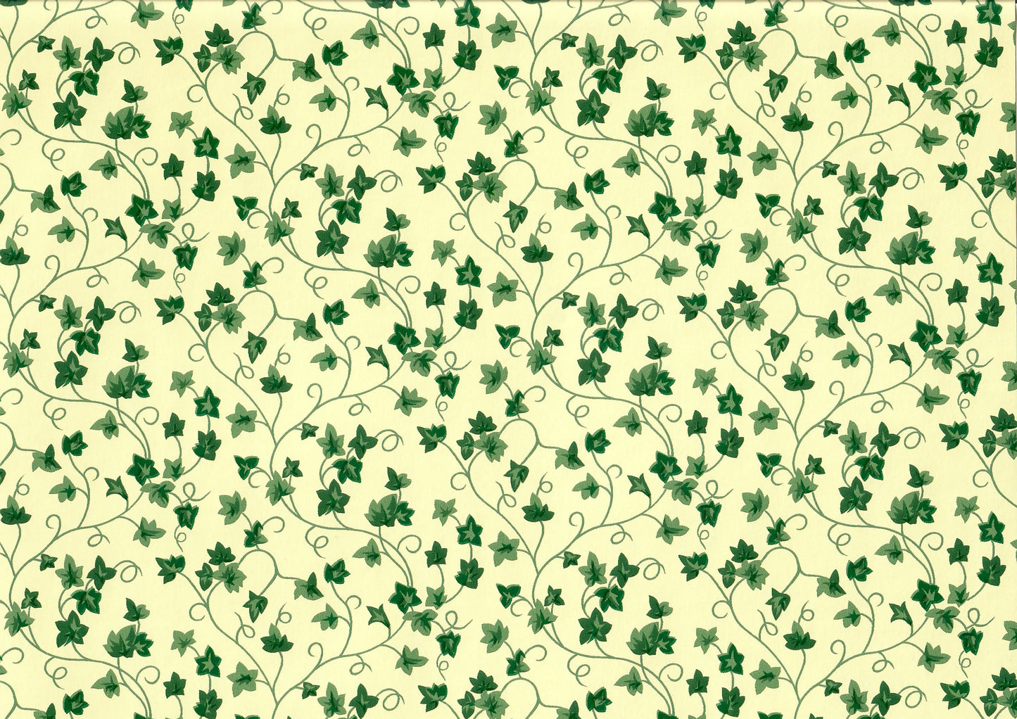 Dollhouse Wallpaper Climbing Ivy Cream 3 Sheets 1:12 Scale Miniature