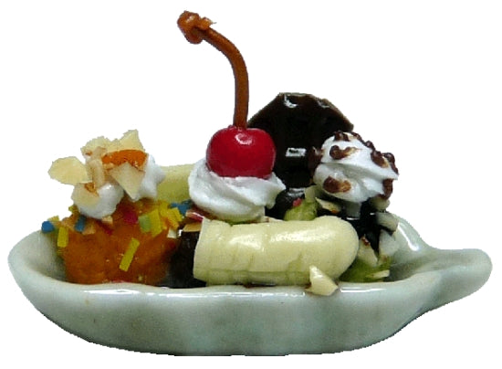Dollhouse Sundae with Cherry and Sprinkles 1:12 Scale Miniature Food Dessert