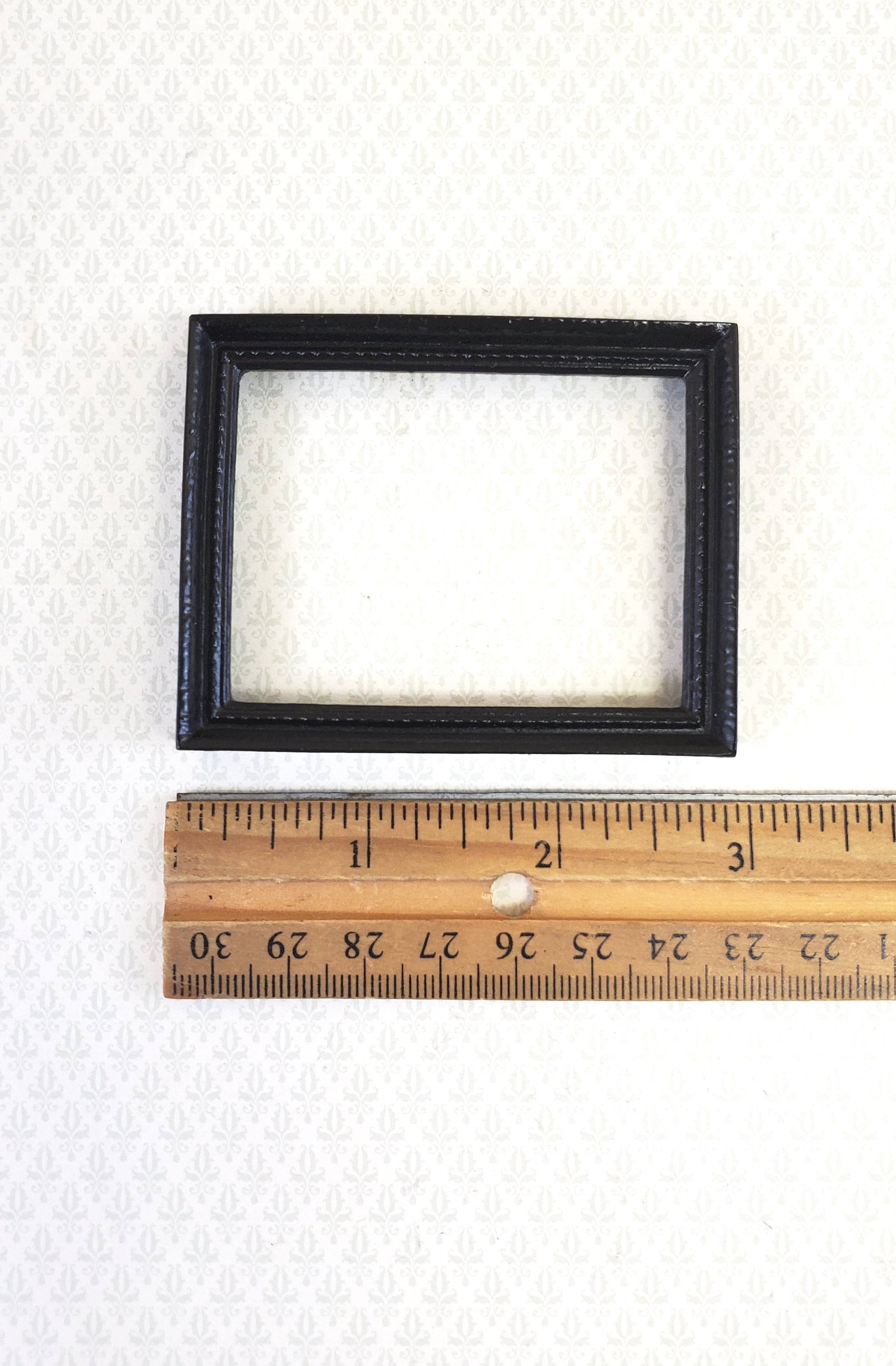 Dollhouse Miniature Picture Frame Large Black for Painting 1:12 Scale 2 7/8" x 2 1/4"