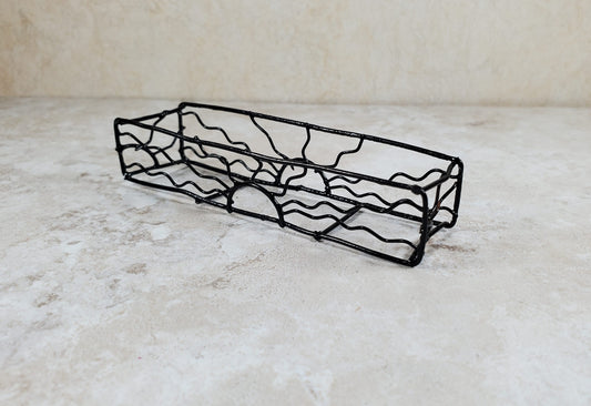 Dollhouse Metal Sunrise Window Box Black Empty 1:12 Scale Miniature