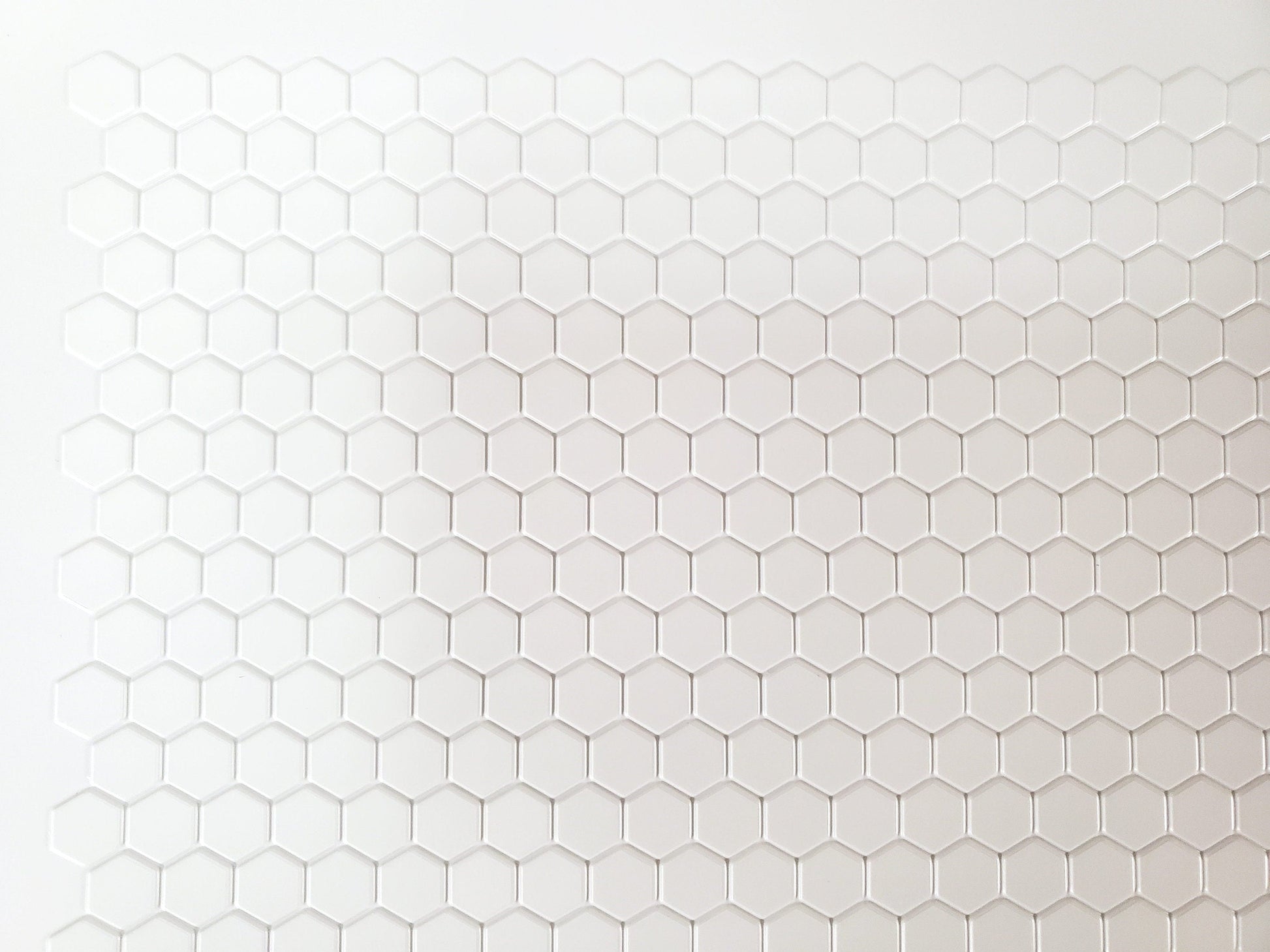 Dollhouse Hexagon Vinyl Tile Flooring Embossed White on White 1:12 Scale Miniatures