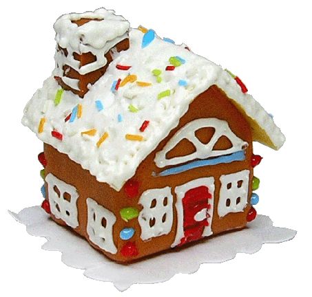 Dollhouse Gingerbread House Sprinkled Roof 1:12 Scale Miniatures Food Bakery
