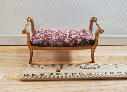 Dollhouse Settee Bench Upscaled Estate Piece 1:12 Scale Miniature Furniture