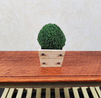 Dollhouse Square Wood Planter Box 1:12 Scale Miniature