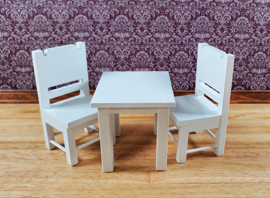 Dollhouse Small Table & Chairs Set Child Size 1:12 Scale Miniature Furniture