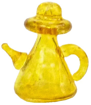 Dollhouse HALF SCALE Yellow Glass Teapot 1:24 Miniature Kitchen