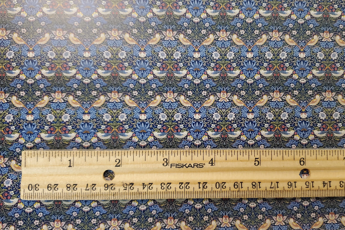 Dollhouse HALF SCALE Wallpaper William Morris Strawberry Thief 1 Sheet 1:24
