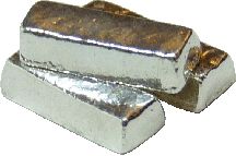 Dollhouse Silver Bullion Bars Set of 3 1:12 Scale Miniature