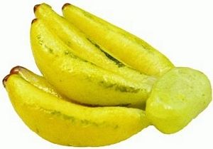 Dollhouse Bunch of Bananas Set of 6 1:12 Scale Miniature Food Kitchen Groceries