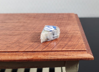 Dollhouse Blue Cheese Wedge Package 1:12 Scale Miniature Food Handmade