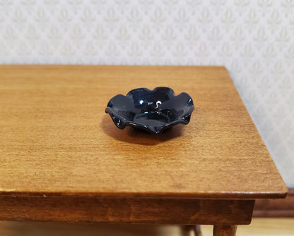 Dollhouse Black Decorative Bowl Curvy Sides 1:12 Scale Miniature