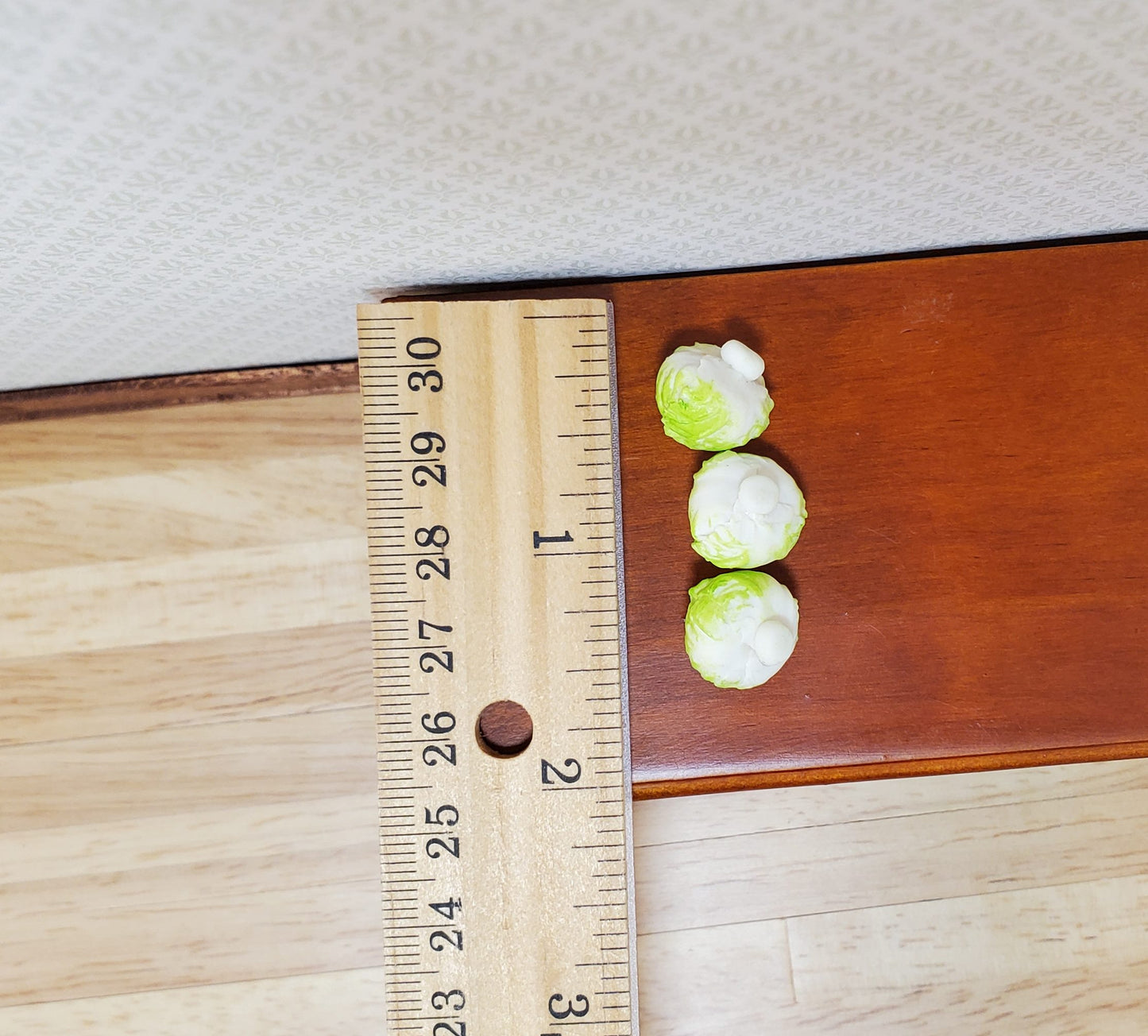 Dollhouse Cabbage Set of 3 1:12 Scale Miniature Kitchen Food Vegetables Grocery