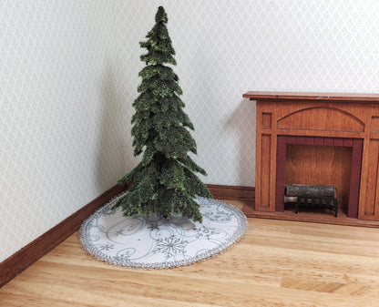 Dollhouse Christmas Snowflake Tree Skirt 1:12 Scale Miniature Holiday Decorating