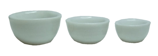 Dollhouse Nesting Mixing Bowls White Set of 3 1:12 Scale Miniature Dishes
