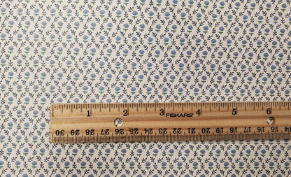 Dollhouse Wallpaper Country Blue Rose 3 sheets 1:12 Scale Miniature