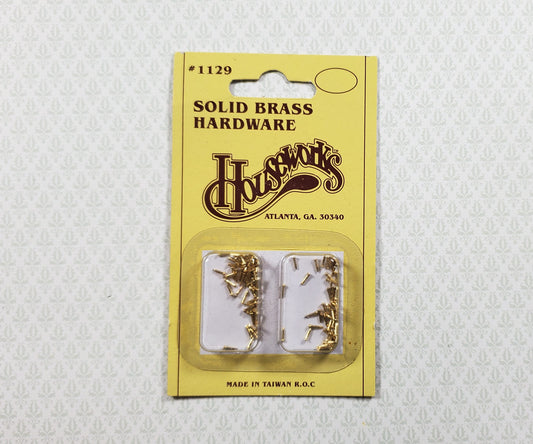 Brass Nails Brads Small Tiny Thin 4mm 100 pcs for Miniatures Houseworks #1129