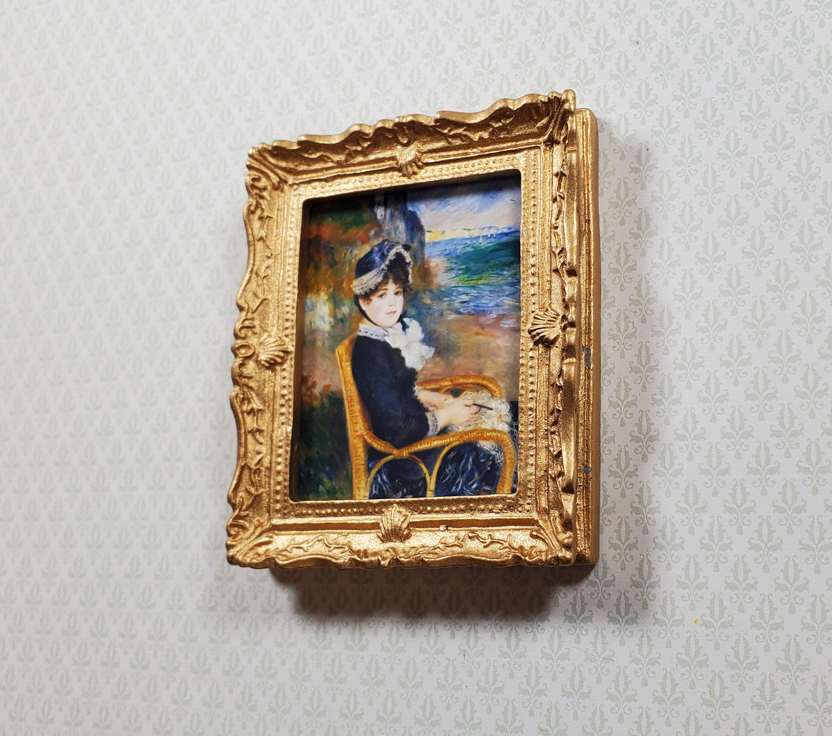 Dollhouse Miniature Renoir By the Seashore Framed Print 1:12 Scale