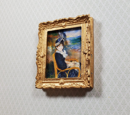 Dollhouse Miniature Renoir By the Seashore Framed Print 1:12 Scale
