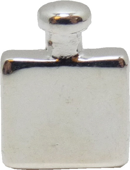 Dollhouse Metal Flask Silver Finish 1:12 Scale Miniature