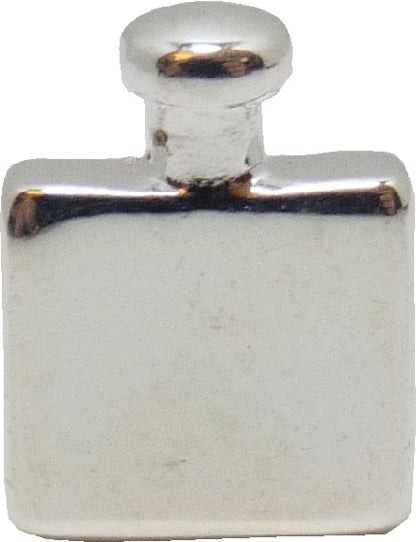 Dollhouse Metal Flask Silver Finish 1:12 Scale Miniature