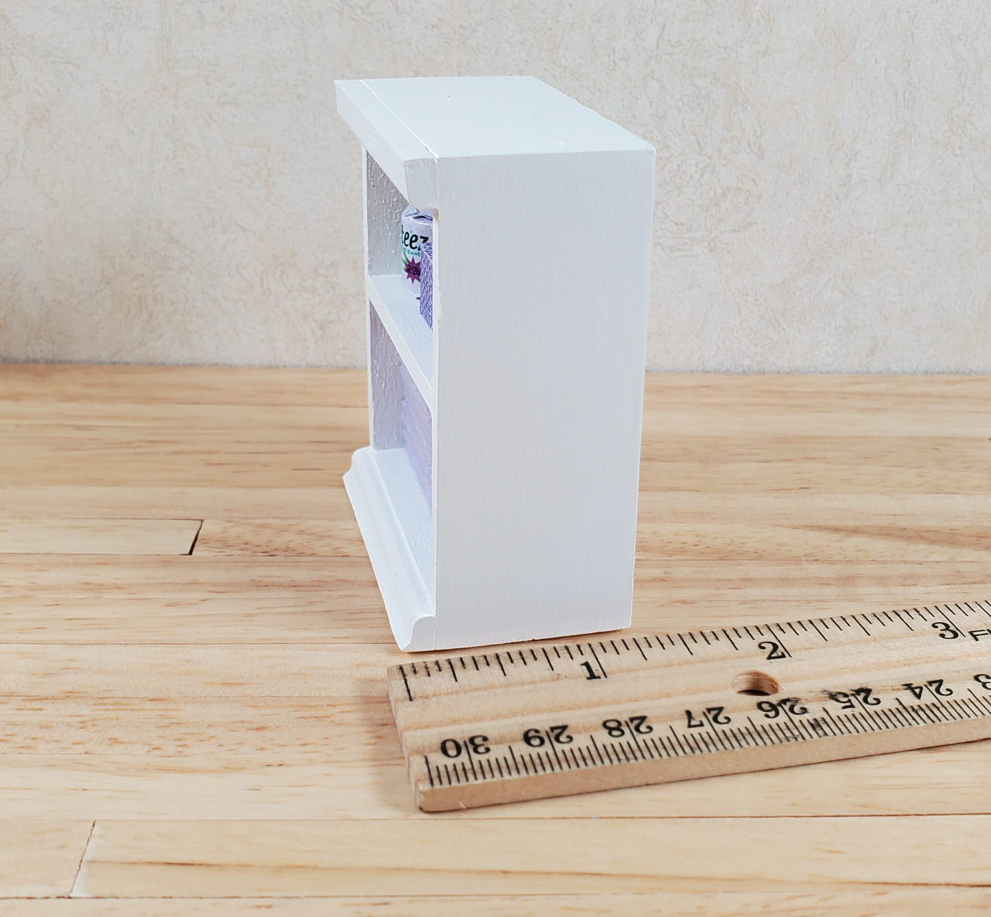 Dollhouse Bathroom Shelf with Purple Towels & Accessories 1:12 Scale Handmade