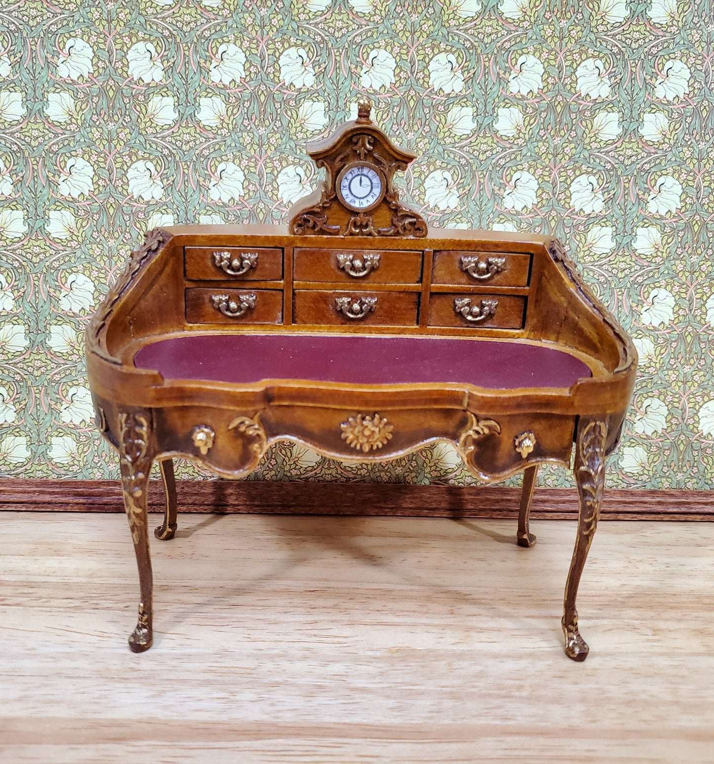 JBM Dollhouse Writing Louis XV Bombe Style Furniture 1:12 Scale Miniature