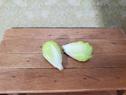 Dollhouse Romain Lettuce 2 Heads 1:12 Scale Miniature Kitchen Food Vegetables