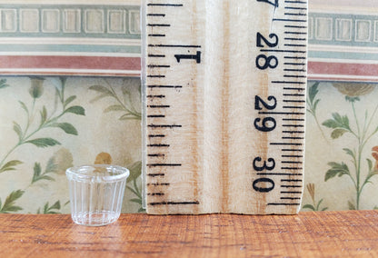 Dollhouse Clear Glass Cup or Votive Holder 1:12 Scale Miniature Glasses Cups