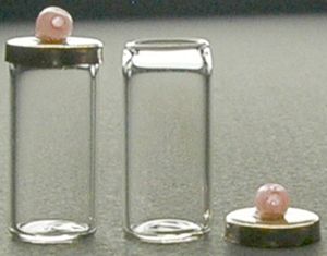 Dollhouse Set of 2 Empty Glass Medicine Jars 1:12 Scale Miniature Decor