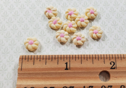 Dollhouse Blossom Flower Cookies Set of 10 1:12 Scale Miniatures Food Groceries