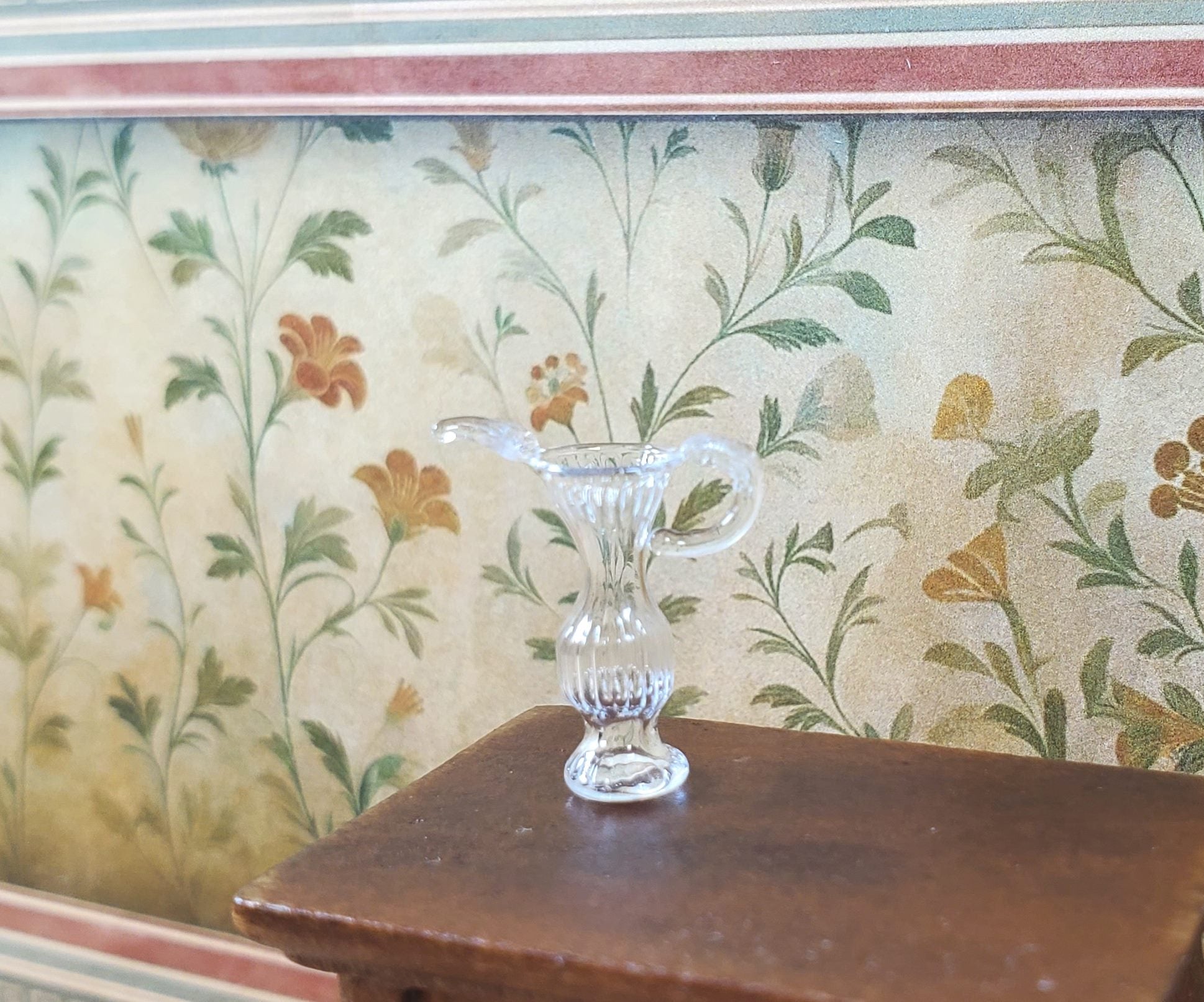 Dollhouse HALF SCALE Clear Elongated Pitcher 1:24 Miniature Kitchen