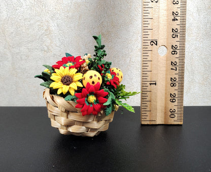 Dollhouse Miniature Large Yellow Sunflowers Arrangement 1:12 Scale Miniature