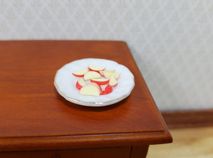 Dollhouse Set of 12 Apple Slices 1:12 Scale Miniature Food Kitchen Fruit Snack
