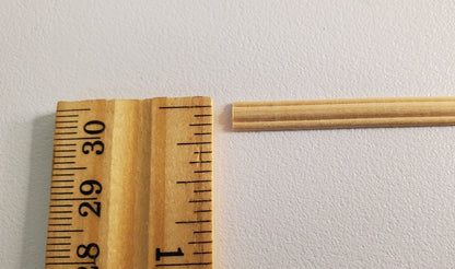Dollhouse Miniatures Chair Rail Dado Railing 3/16" wide x 18" long 1:12 Scale