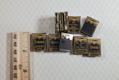 Dollhouse Book Set of 10 Horror Classics 1:12 Scale (blank inside) Handmade