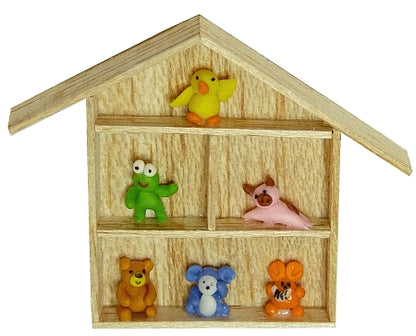Dollhouse Toy Animal Collection Shadowbox 1:12 Scale Miniature Accessories Toys