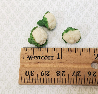 Dollhouse Cauliflower 3 Heads 1:12 Scale Miniature Kitchen Food Vegetables