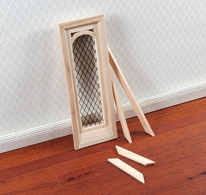 Dollhouse Small Narrow Window 1:12 Scale Wood with Interior Trim and Acrylic