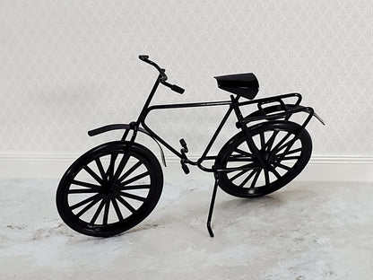 Dollhouse Miniature Bike Bicycle Black Metal 1:12 Scale Modern