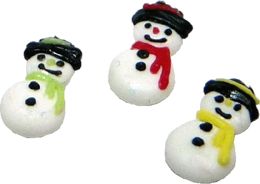 Dollhouse Snowman Cookies Set of 3 1:12 Scale Miniature Dessert Food Bakery