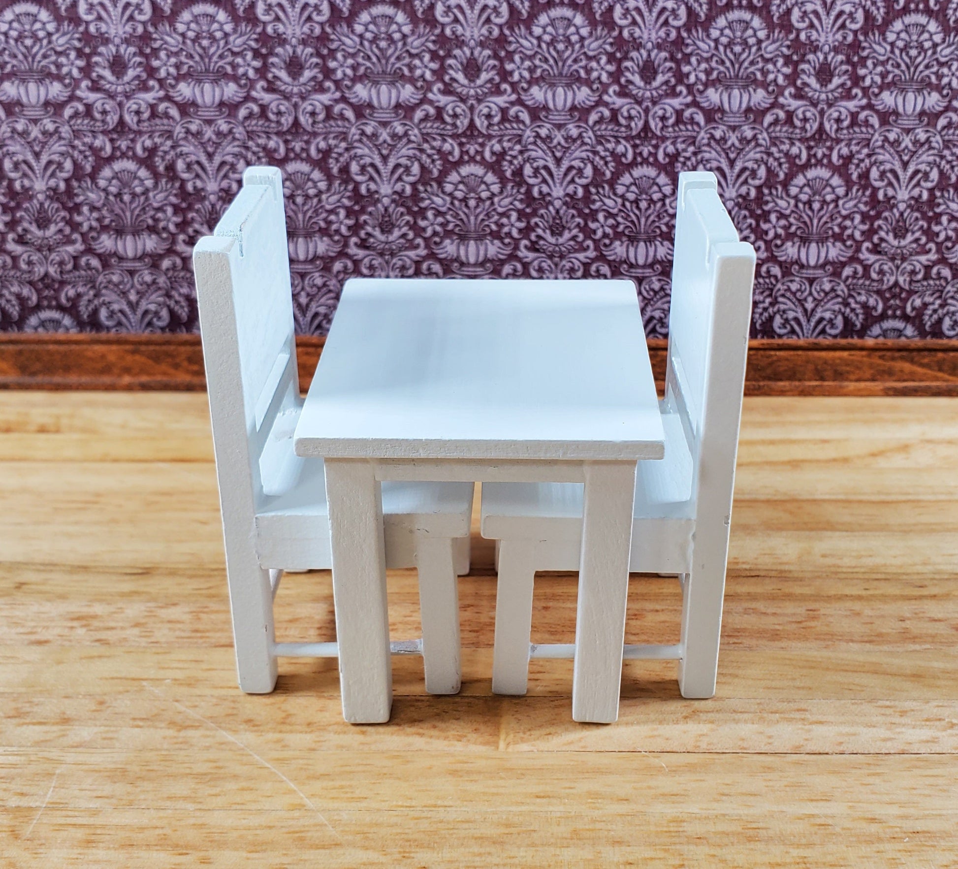 Dollhouse Small Table & Chairs Set Child Size 1:12 Scale Miniature Furniture