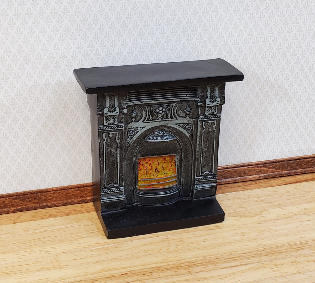 Miniature Maison De Poupée 1:12 - Commode Avec Tiroirs Et Bordure Dorée - Fait Main En Bois, Lot De 4