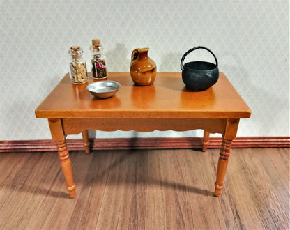 Dollhouse Miniature Black Cauldron Medium Size 1:12 Scale Black "Cast Iron" Pot with Handle