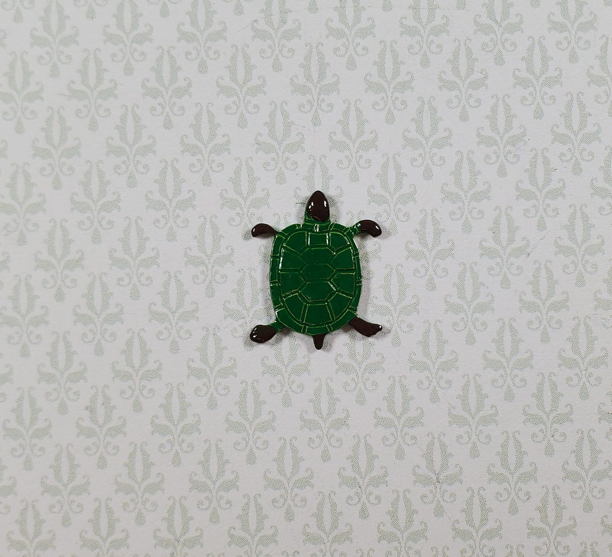 Small Green Turtle Metal Embellishment Wall Art 5/8"
