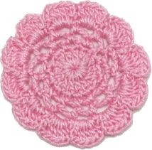 Dollhouse Hand Crocheted 1 Inch Fancy Doily Pink 1:12 Scale